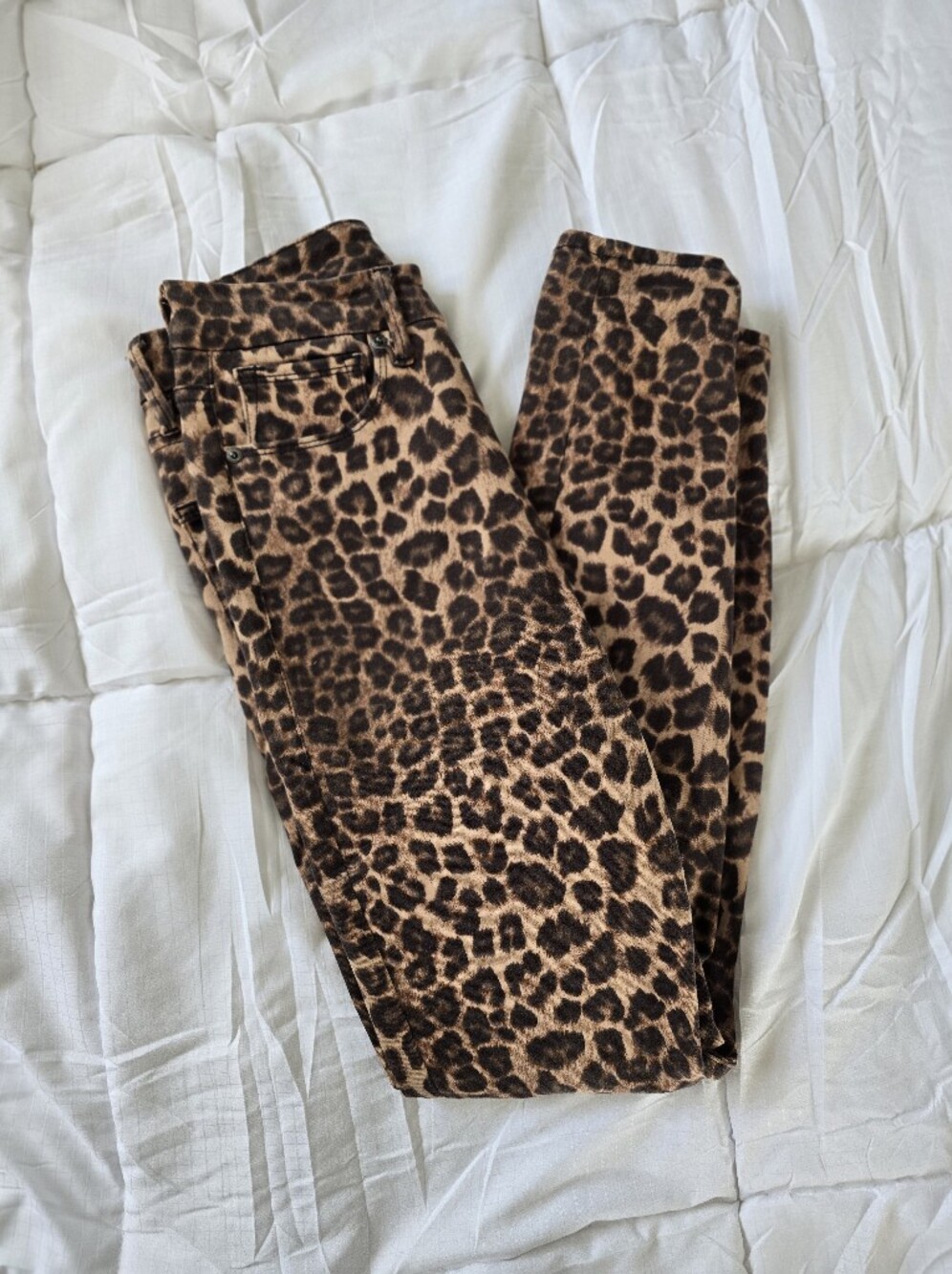 Good American Size 4 Leopard Skinny Jeans